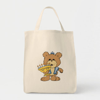 Tote Bag ours en peluche de Chanukah hanoukka Menorah