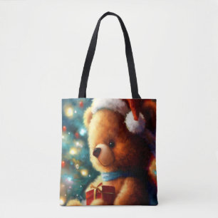 Tote Bag Ours en peluche de Noël 3