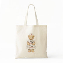 Ours en peluche infirmière personnalisée Nom perso