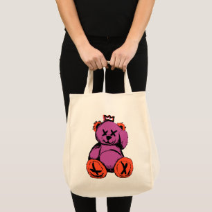Tote Bag Ours en peluche royal en violet et orange