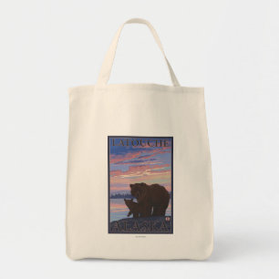 Tote Bag Ours et cub - Latouche, Alaska