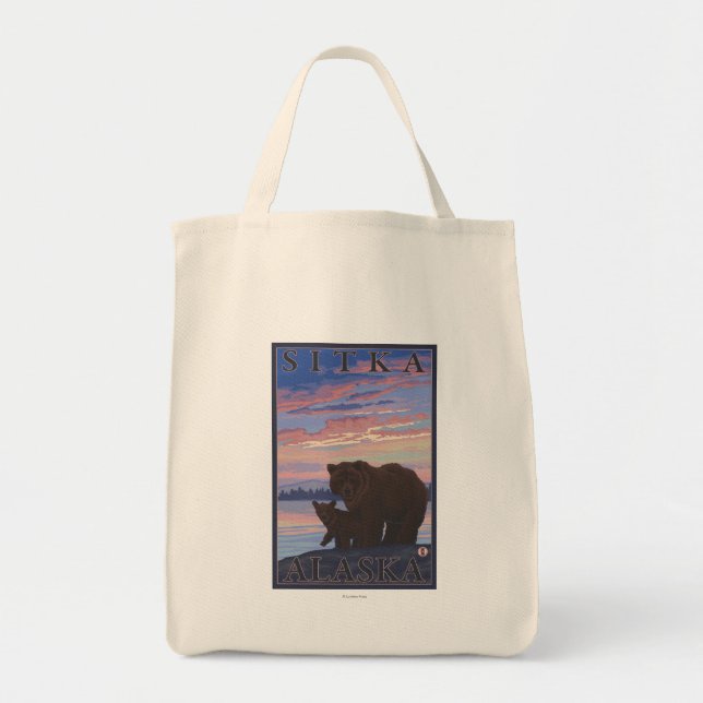 Tote Bag Ours et cub - Sitka, Alaska (Devant)