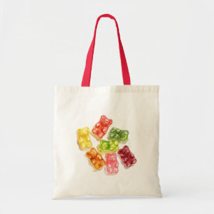 Tote Bag Ours Gélifiés Menthe Rose Jaune Fruit Anniversaire