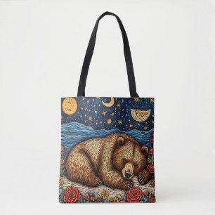 Tote Bag Ours grizzly dormant