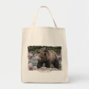 Tote Bag Ours grizzly - Pastels