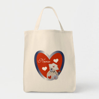 Tote Bag Ours-infirmière avec T-shirts et cadeaux de coeur