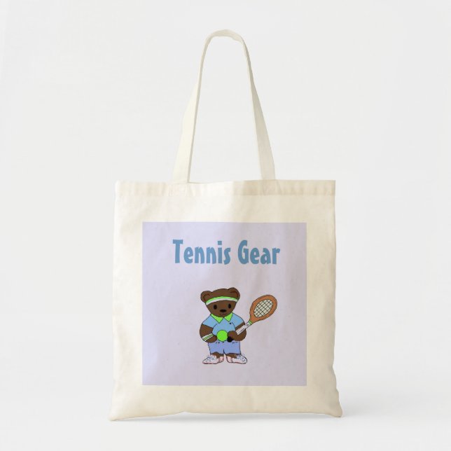 Tote Bag Ours jouant au tennis (Devant)
