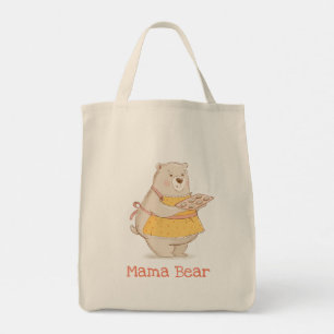 Tote Bag Ours maman avec plateau de biscuits
