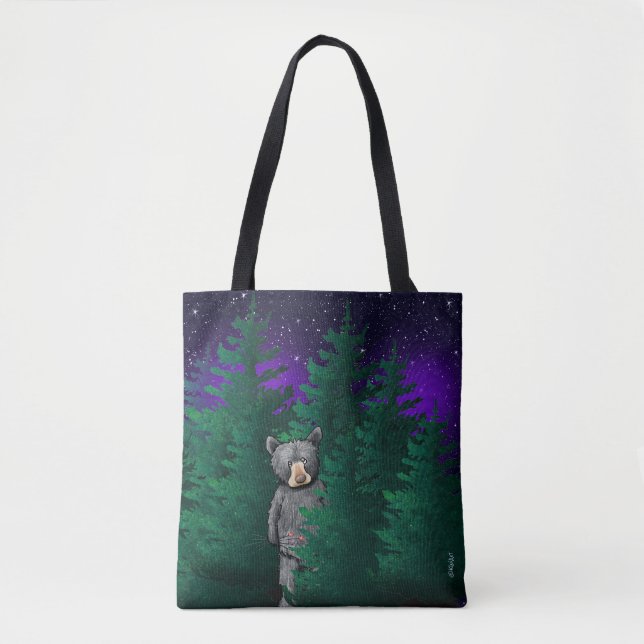 Tote Bag Ours noir KiniArt (Devant)