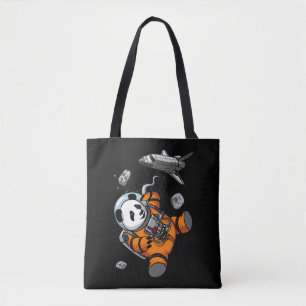 Tote Bag Ours Panda Astronaute Spatial Animal Drôle