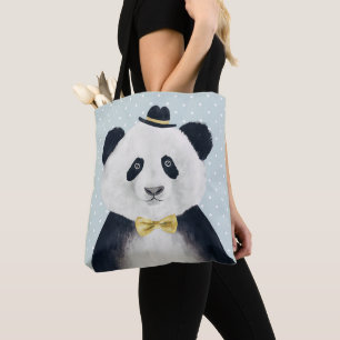 Tote Bag Ours panda d'aquarelle