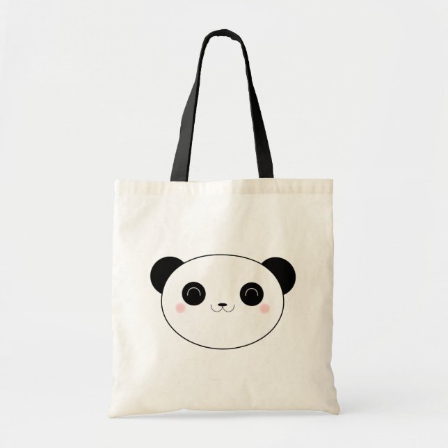 Tote Bag Ours panda heureux de Kawaii (Devant)