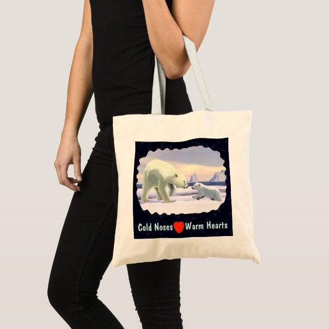Tote Bag Ours Polaire - Mama Nez Meilleur (Devant (produit))