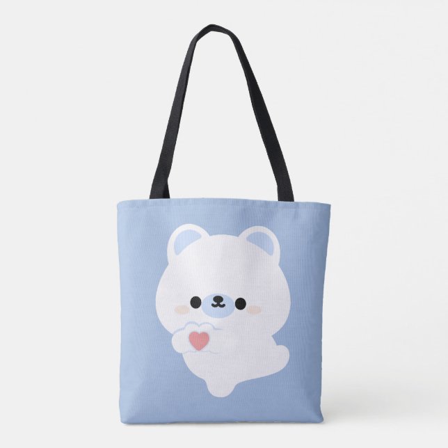 Tote Bag Ours polaire mignon (Dos)