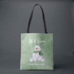 Tote Bag Ours polaire portant une écaille verte, sauvez l'A<br><div class="desc">Utilisez ce fourre-tout pratique pour vos déplacements quotidiens,  tout en envoyant le message vital pour sauver l'environnement de cet ours polaire en même temps.</div>