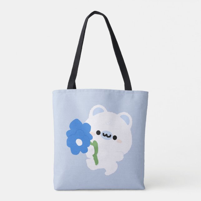 Tote Bag Ours polaire romantique (Dos)