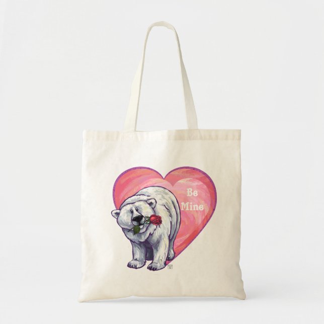 Tote Bag Ours polaire Saint Valentin (Devant)