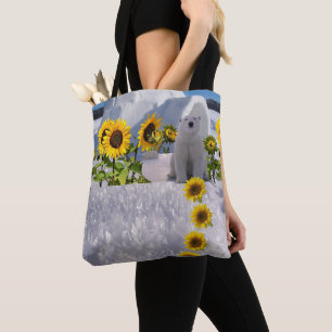 Tote Bag Ours polaire tournesol Fourre-tout