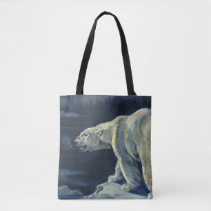 Tote Bag Ours polaire vintage, Animaux de la vie marine arc