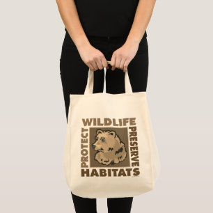 Tote Bag Ours - Protéger la faune Préserver les habitats