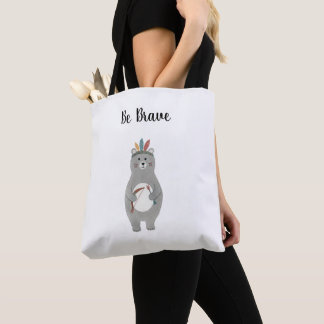 Tote Bag Ours tribal courageux ours