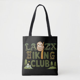 Tote Bag Out Of Breath Hiking Society Funny Sloth Hiker