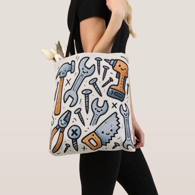 Tote Bag Outils de bricolage Doddle Design (De près)