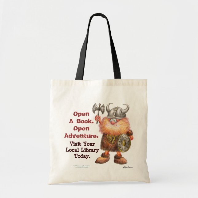 Tote Bag Ouvrez un livre. Ouvrez l'aventure (Devant)