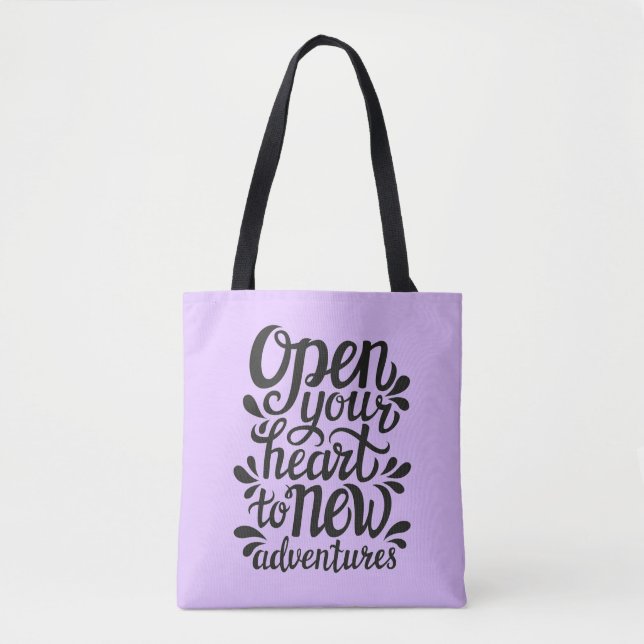 Tote Bag Ouvrez Votre Coeur Aux Nouvelles Aventures (Devant)