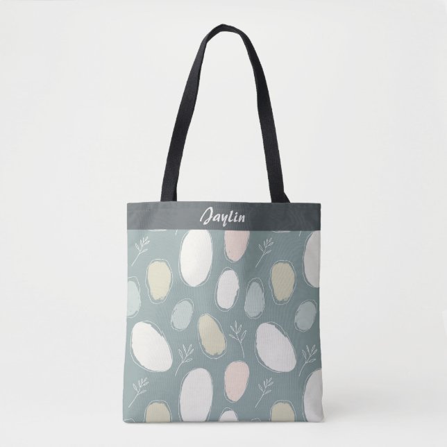 Tote Bag Ovales et brindilles (Devant)