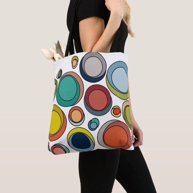 Tote Bag Ovales modernes du milieu du siècle (De près)