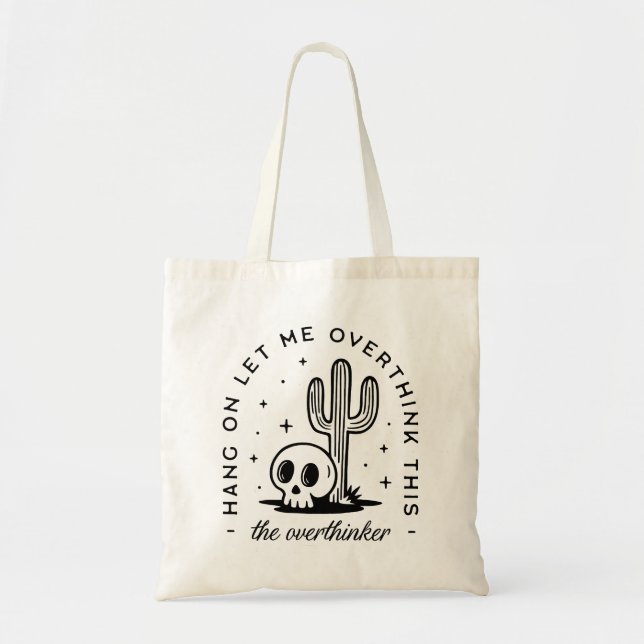 Tote Bag Overthinker surpensant les citations drôles (Devant)