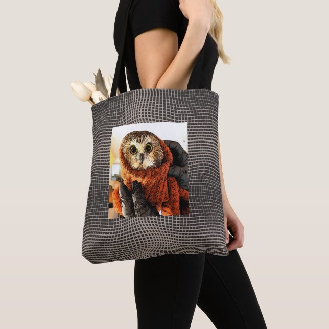 Tote Bag Owl, Rockefeller, (De près)