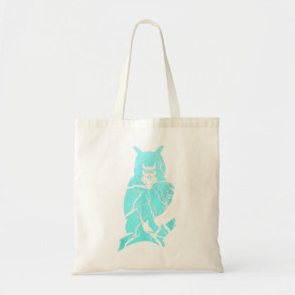 Tote Bag Owl Silhouette Forêt Pastel Oiseau