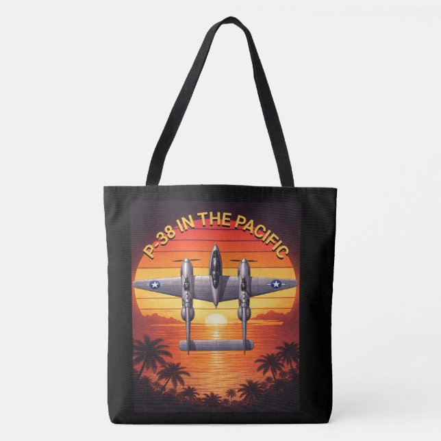 Tote Bag P-38 Lightning dans le théâtre du Pacifique (Devant)