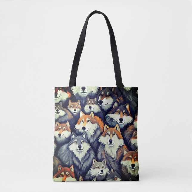 Tote Bag Packing autour des Loups (Devant)