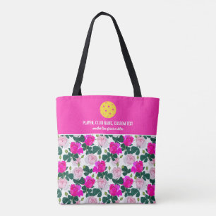 Tote Bag Pagaie de Pickleball Personnalisé Rose Rose Rose F