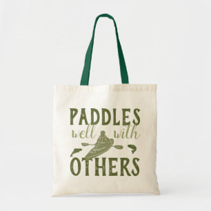 Tote Bag Pagaies Bien Avec D'Autres Sage Green Kayak