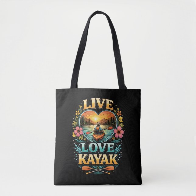 Tote Bag Pagayer dans le coucher du soleil (Devant)