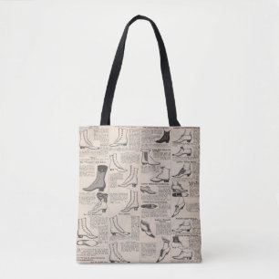 Tote Bag Page de catalogue de chaussures pour dames ancienn
