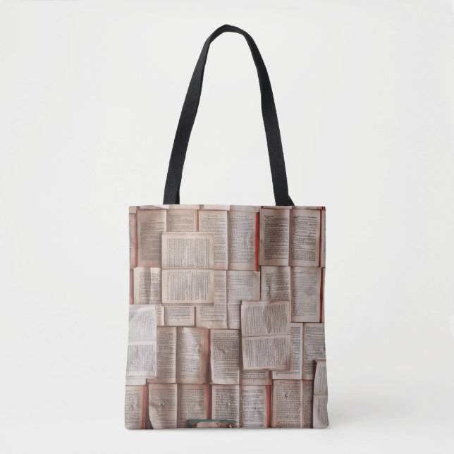 Tote Bag Pages vintages Livre Ouvert Livres Bibliophile (Devant)