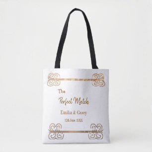 Tote Bag Pailletterie vintage dorée le couple parfait corre