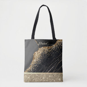 Tote Bag Paillettes de glitter doré élégant et stylé sur ma