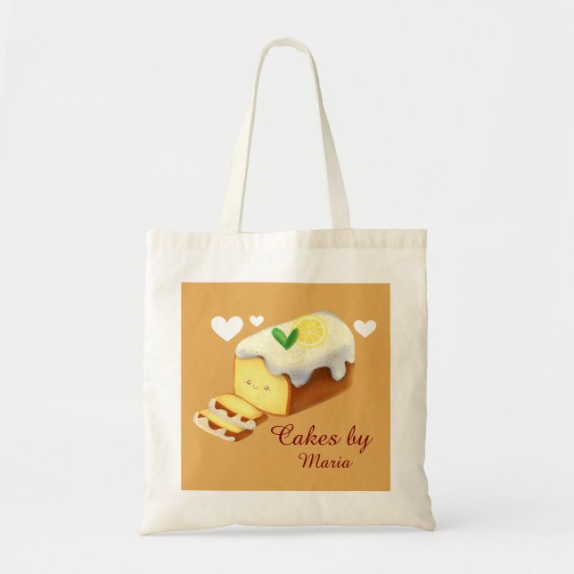 Tote Bag Pain De Gâteau Au Citron Avec Glace (Devant)