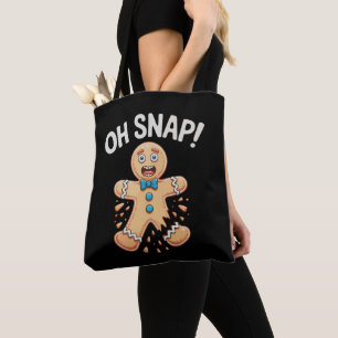 Tote Bag Pain d'épice Oh Snap Biscuit de Noël Cuisson Xmas