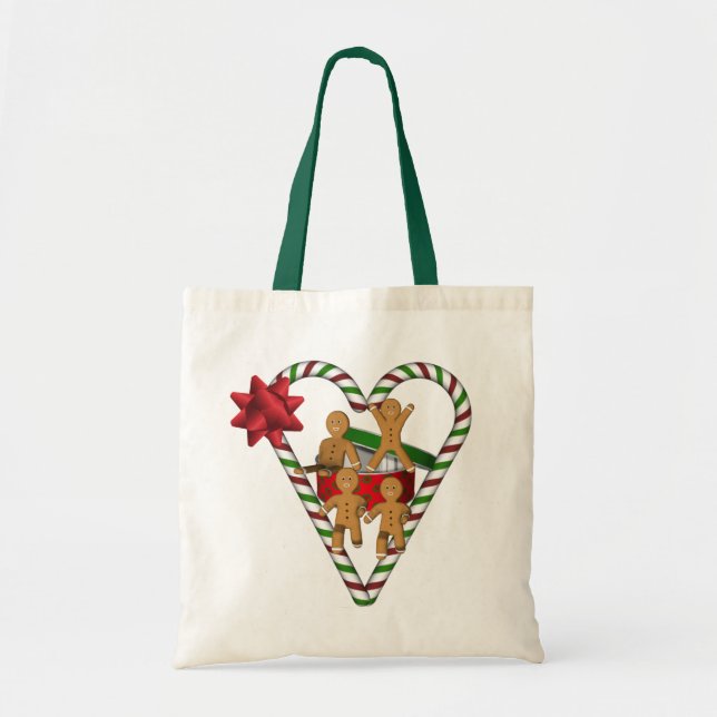 Tote Bag Pain d'épices Hommes Noël (Devant)