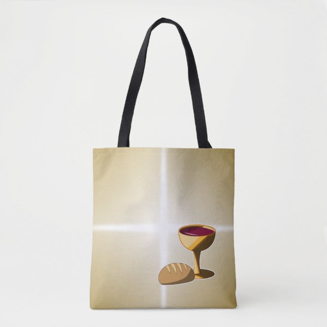 Tote Bag Pain et vin La Dernière communion de Pâques (Devant)
