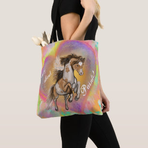 Tote Bag Paint Horse Love