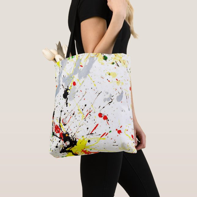 Tote Bag Paint Splatter (De près)
