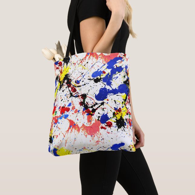 Tote Bag Paint Splatter (De près)